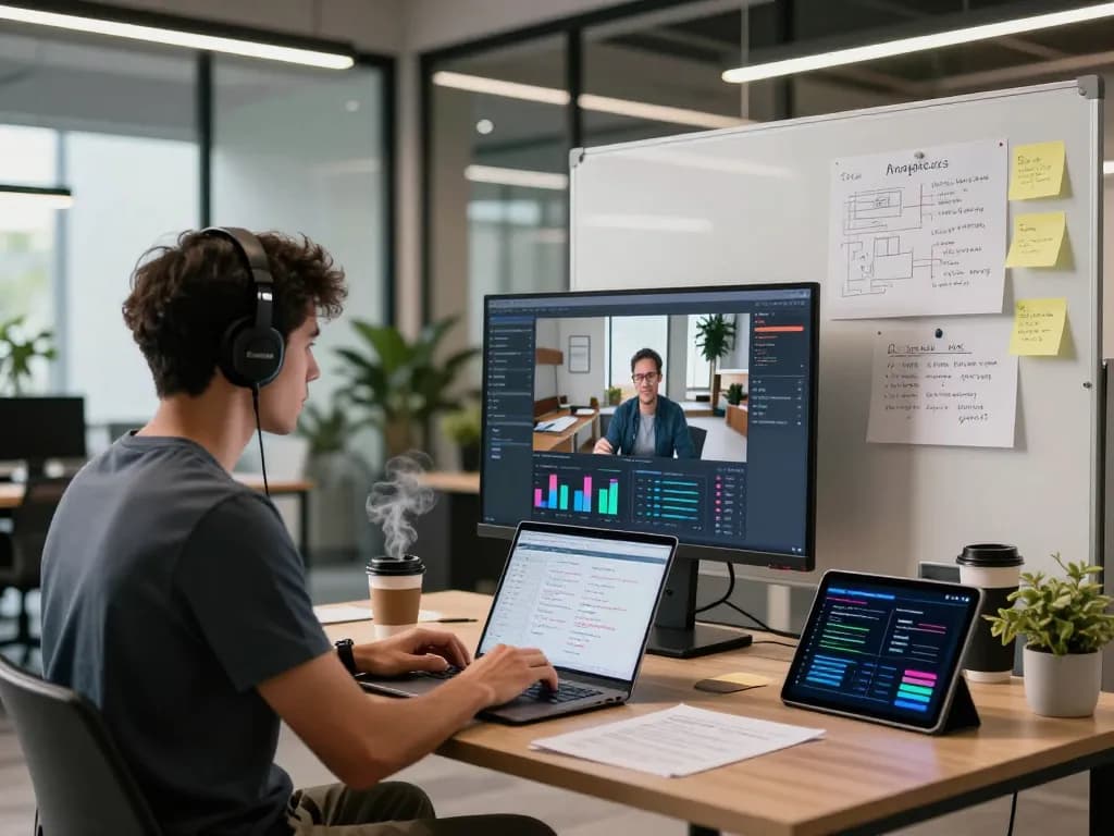 Analyze your video content with advanced features using our video to prompt tool in a modern workspace.