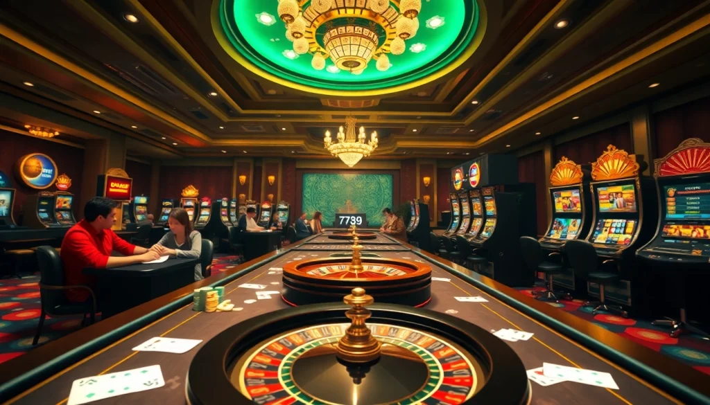 Experience thrilling gameplay at 789f nhà cái with vibrant casino elements and mobile app visuals.