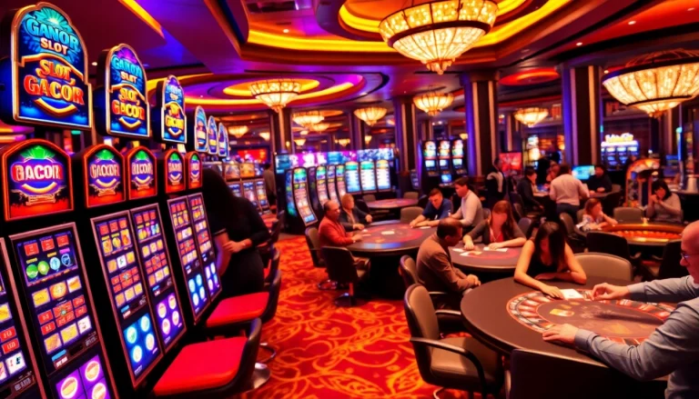 Experience the thrill of Slot Gacor gameplay in a vibrant casino atmosphere.
