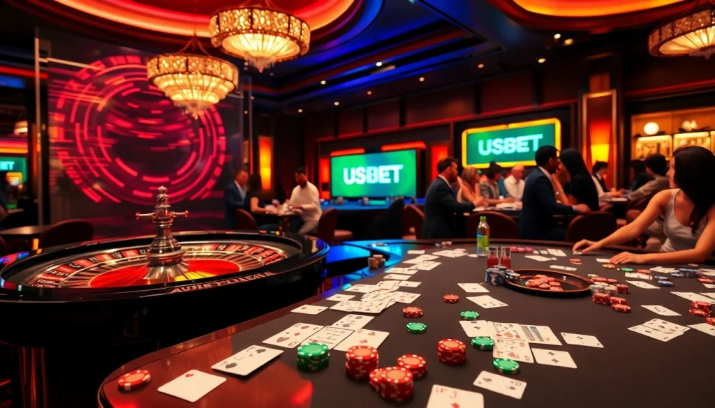 Experience the excitement of USBET with dynamic betting activities at a luxurious casino.
