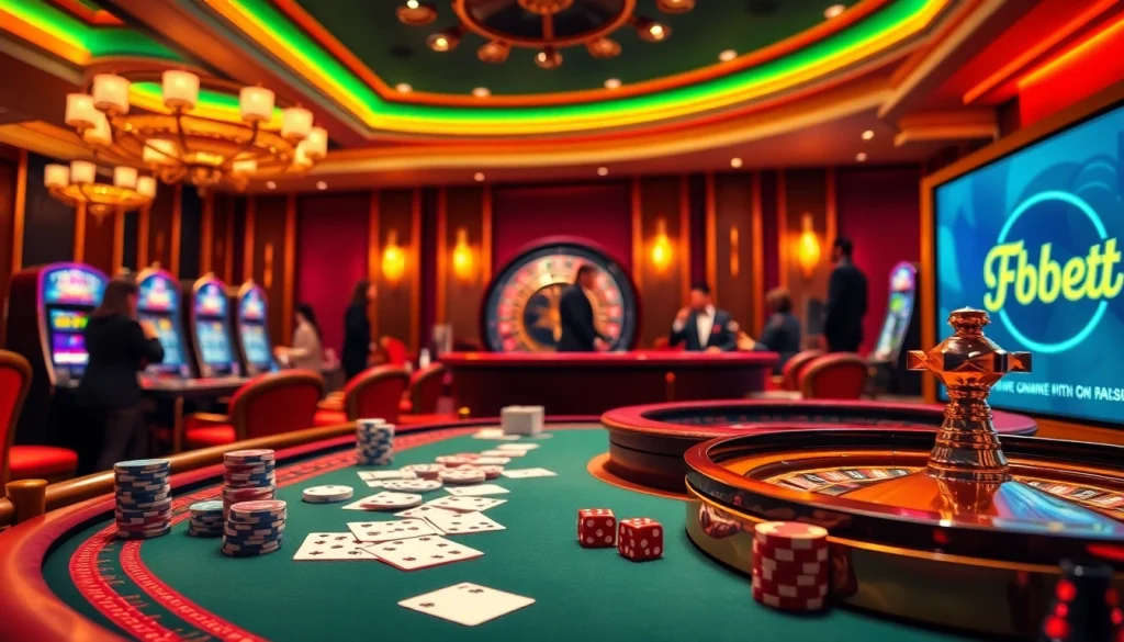 Gambling enthusiasts enjoying tense moments at Tại F8bet's vibrant casino tables filled with excitement.