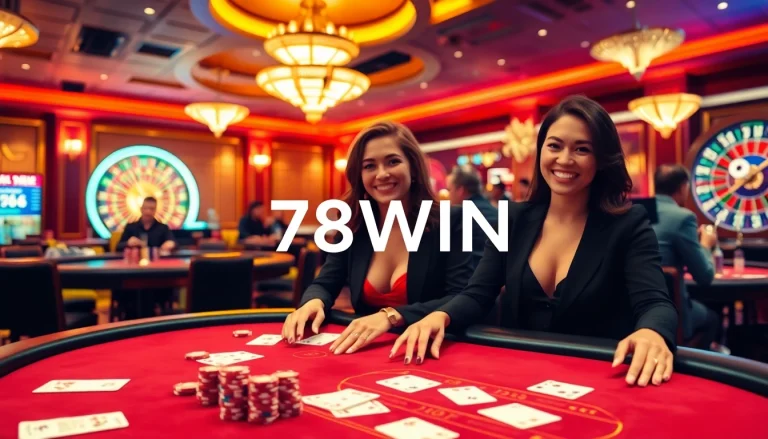 Experience thrilling gaming at 78WIN with vibrant tables and engaged players.