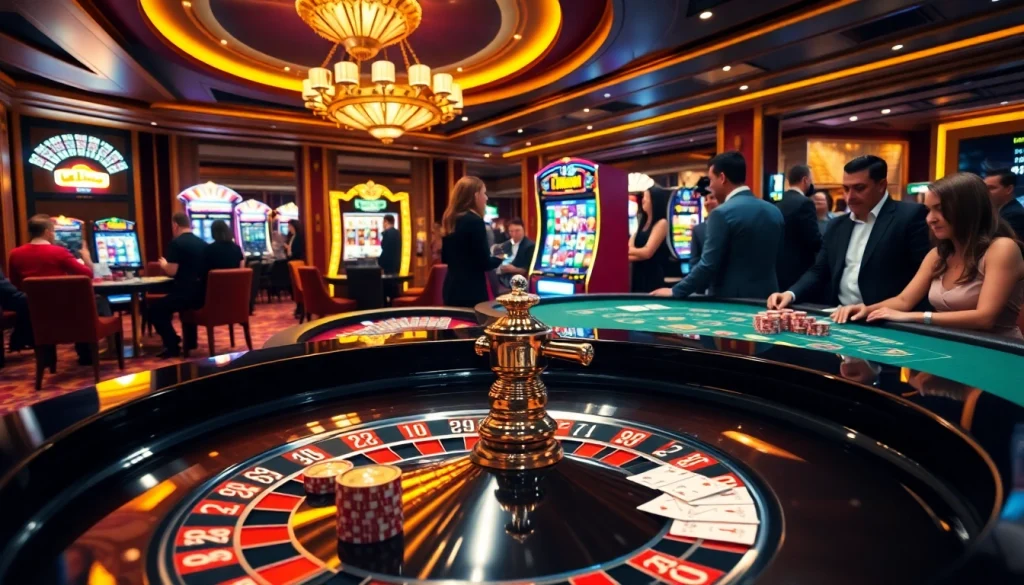 11win players enjoying engaging games at an upscale casino with luxurious tables and vibrant atmosphere.