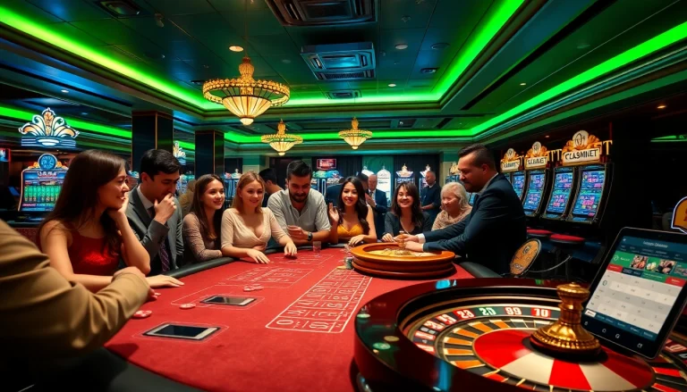 Kèo nhà cái showcase at a vibrant casino capturing players in thrilling bets.