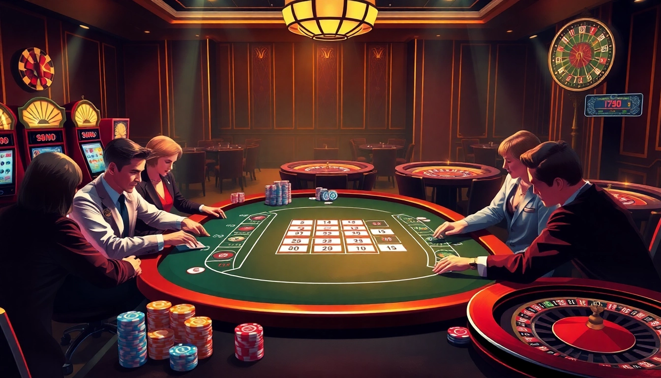 Experience excitement and trust with Uk88 uy tín không, showcasing vibrant casino gameplay and luxury settings.