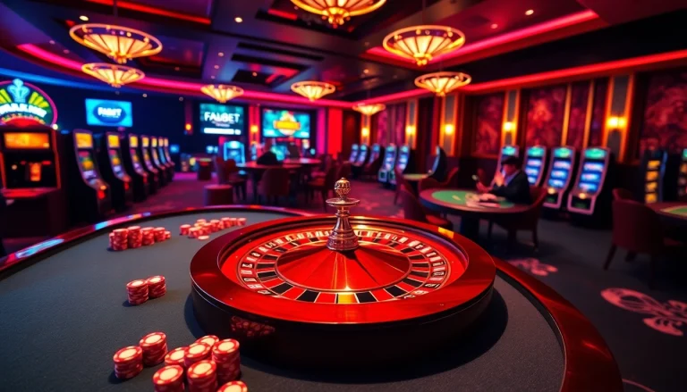Experience the excitement at FABET's luxurious online casino with engaging games and vibrant atmosphere.