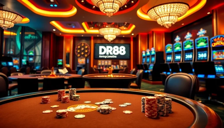 Engage in thrilling gameplay at DR88 with stunning casino visuals and poker excitement.