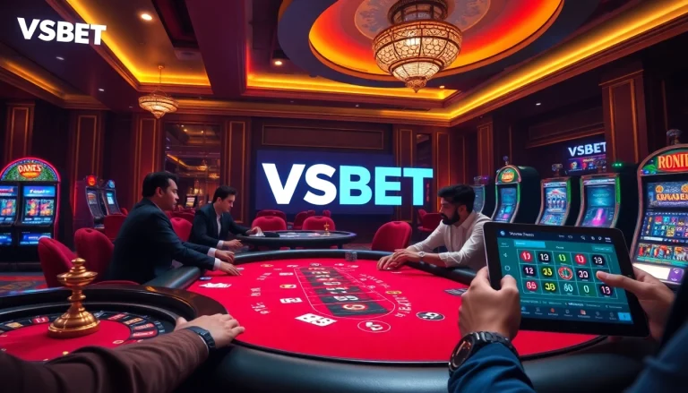 Experience thrilling gaming moments at VSBET's vibrant casino with poker, roulette, and excitement.