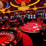 Gambling excitement at a poker table in a luxurious casino setting with 789f branding.