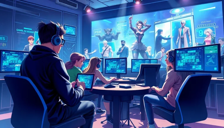 Dynamic gaming environment illustrating advanced game AI technology in action.