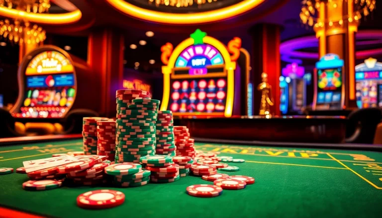 Experience the thrill of rik vip at an exclusive casino table filled with vibrant cards and poker chips.