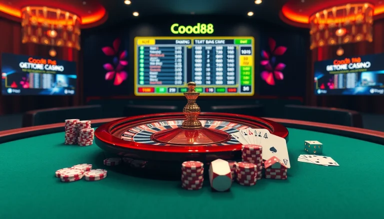 Experience the thrilling atmosphere of good88 com with luxurious casino games and vibrant poker setups.