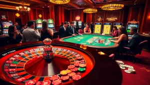 Experience the thrill of gambling at 69 VN with vibrant casino tables and exciting players.