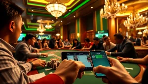 Players enjoying SV388 online gambling with a live dealer and casino elements.