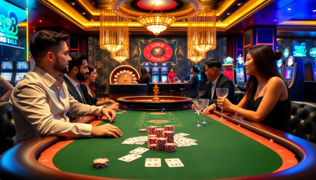 Exciting go 88 vip gaming experience with vibrant casino elements and engaging players.