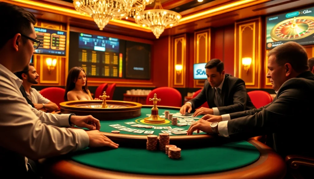 Experience high-stakes poker at https://gg88.christmas/, showcasing excitement, luxury, and vibrant casino elements.