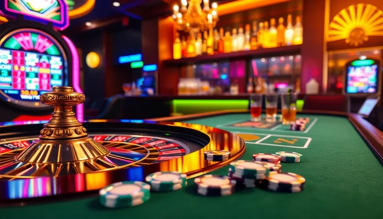 Experience the thrill of betting at https://www.vvjl6.com/ with dynamic casino elements like poker chips and a roulette table.