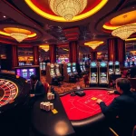 Experience the excitement of gambling with MM88 at a vibrant casino setting.