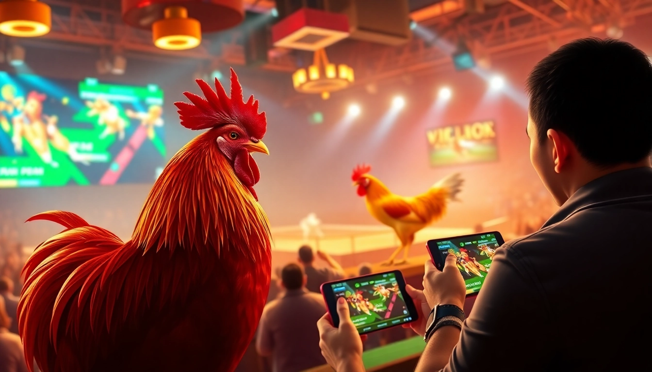 Experience the excitement of SV368 live cockfighting with vibrant visuals and engaging betting interfaces.