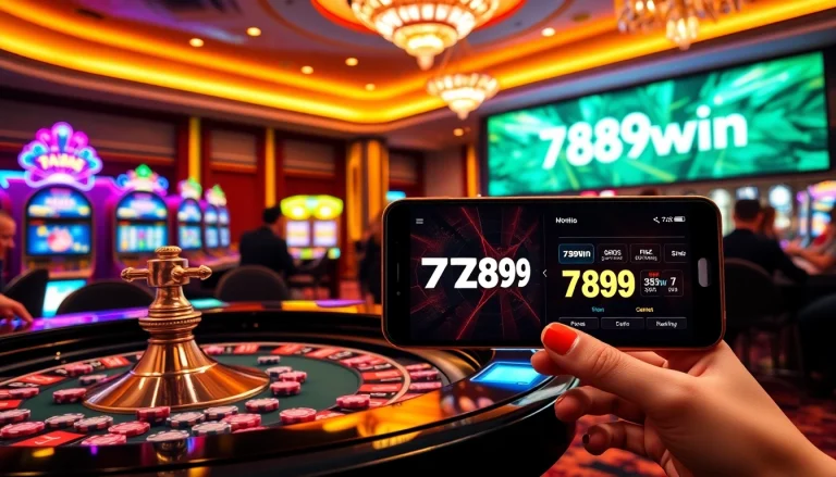 Excited players engaging in games at 789win's vibrant casino, showcasing thrilling action.
