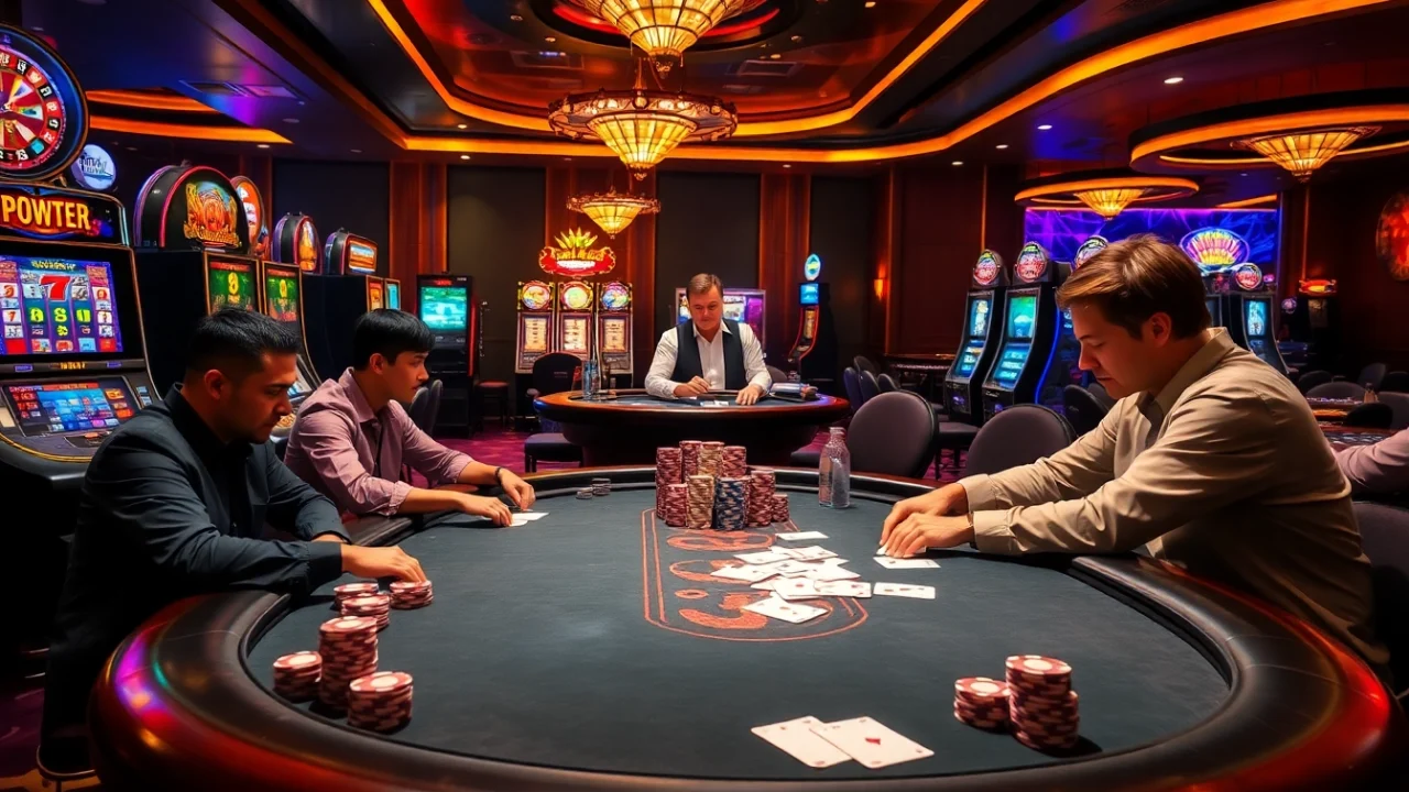 Experience high-stakes poker excitement at rr88.com with vibrant casino visuals.