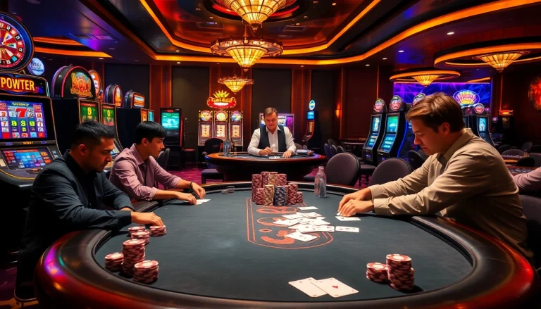 Experience high-stakes poker excitement at rr88.com with vibrant casino visuals.