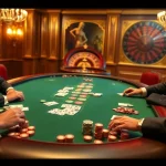 Intense poker action at 8day.cn.com with elegant players and high-stakes chips.