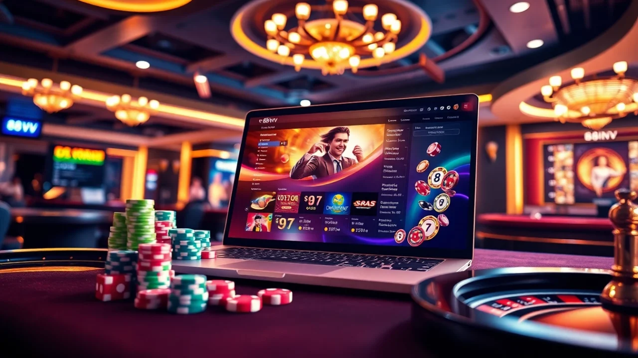 Engaging online gambling experience at https://88vv.jpn.com/ showcasing vibrant casino elements.