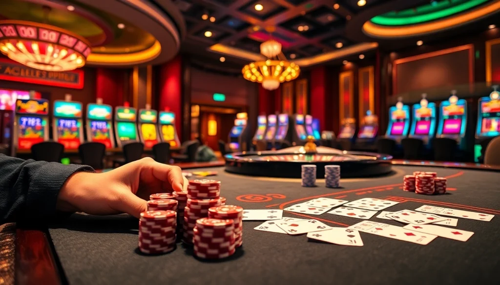 Engage in thrilling card games at https:/cm88.bz/ with glamorous poker tables and high-stakes chips.