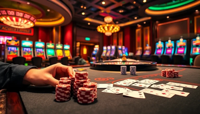 Engage in thrilling card games at https:/cm88.bz/ with glamorous poker tables and high-stakes chips.