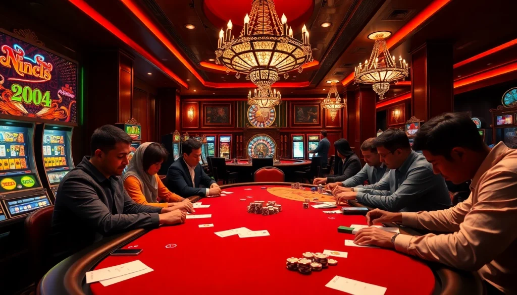 Engage in thrilling gameplay at the 79king casino with vibrant tables and excited players.
