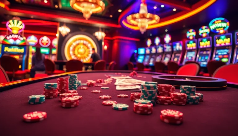 Experience high-stakes gambling at haywin casino with vibrant roulette and poker games.