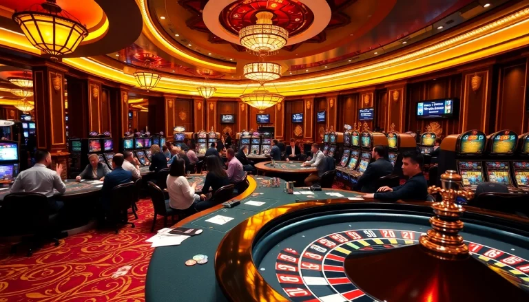 Experience the thrill of casino gaming with link SODO66, where vibrant players engage at the tables.