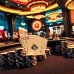 Engaging players at the s8 poker table display exciting strategies in a luxurious casino.