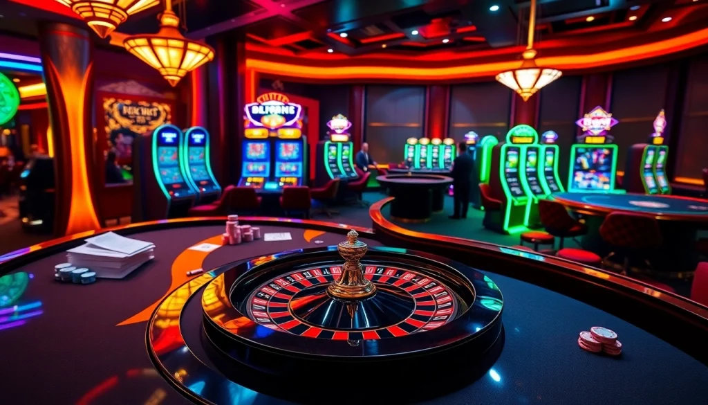 Experience thrilling gaming at 39bet with vibrant casino tables and dynamic gameplay visual.