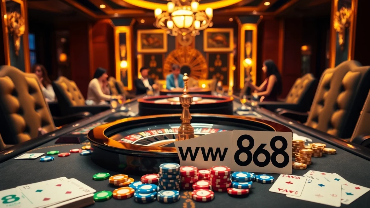 Experience thrilling gameplay at ww88 casino with colorful poker chips and roulette action.