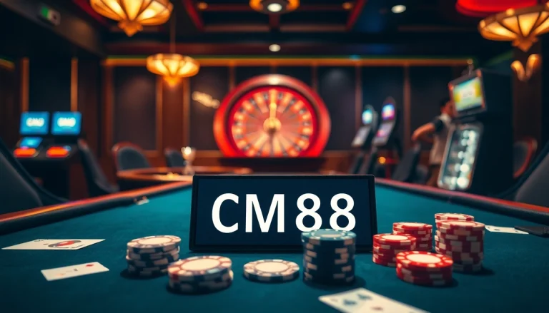 Experience the thrill of CM88 gaming at a vibrant casino table.