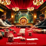 Players engaged in a thrilling poker game at a luxurious setting, inspired by https://23winn.casino/ experience.