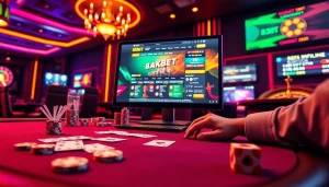 Engage in thrilling gameplay with 8kbet's vibrant online casino scene filled with immersive game elements.