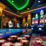8day casino experience featuring luxurious slot machines and vibrant poker chips.
