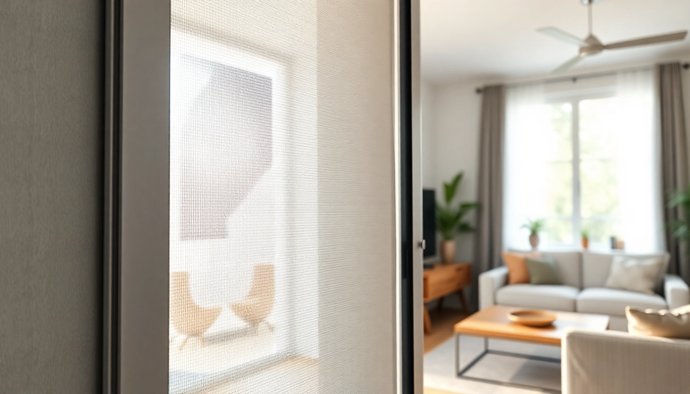 Flyscreenmaxx showcasing a modern fly screen installation in a contemporary living room setting.