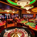 Players enjoying exciting games at SUNWIN Casino with vibrant tables and roulette wheels.