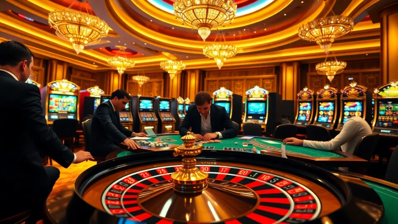 Experience an exciting night of gaming action at VVVWIN's luxurious casino tables.