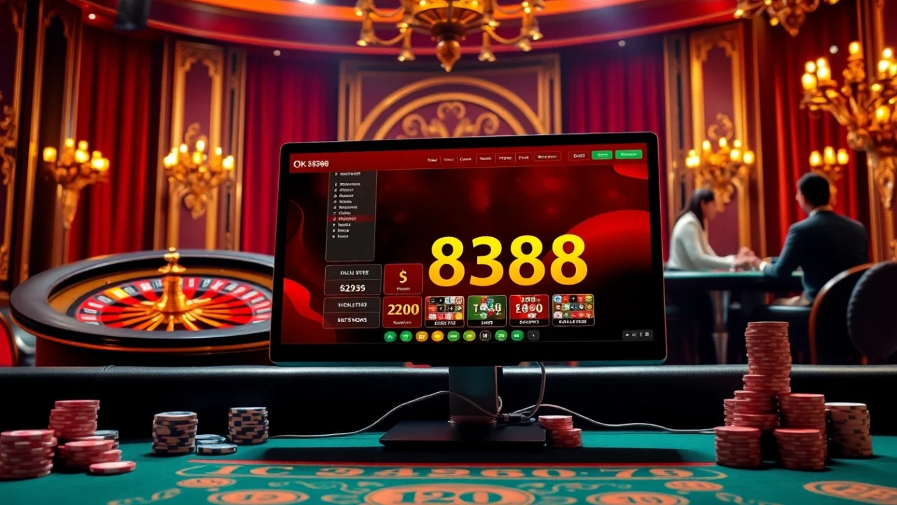 Players enjoying exciting moments in an online casino game via ok 8386 platform.