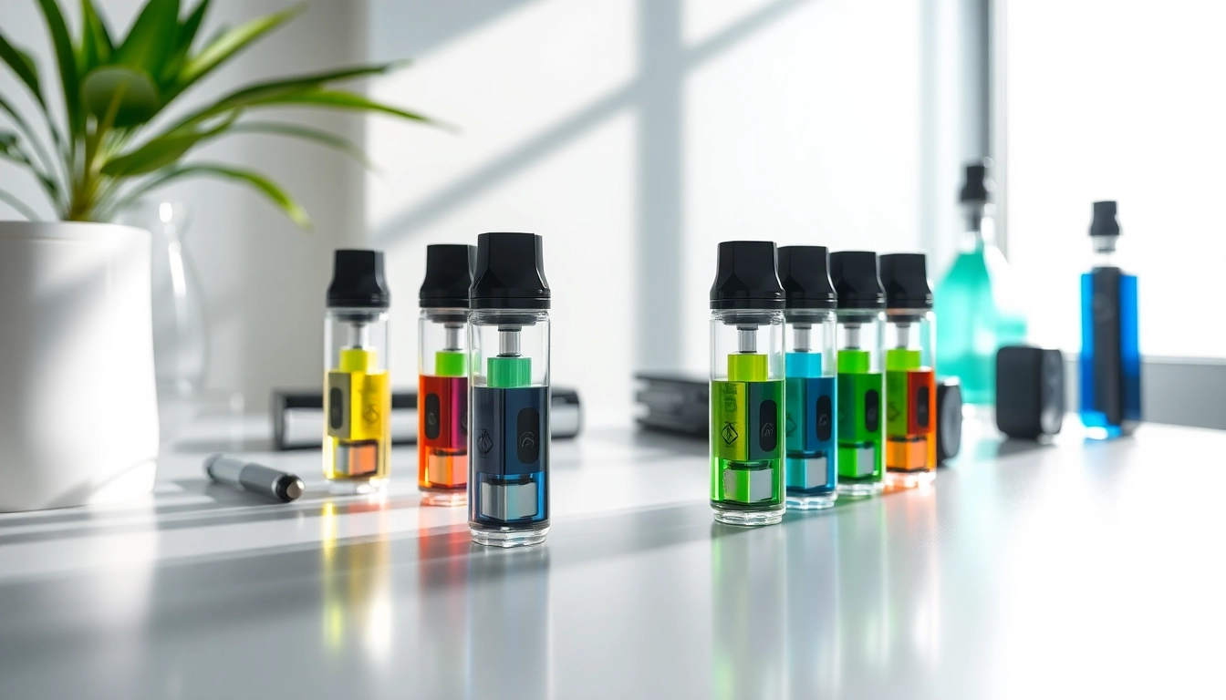 Buy Vape Carts Online UK with vibrant colors and sleek design features elegantly displayed.