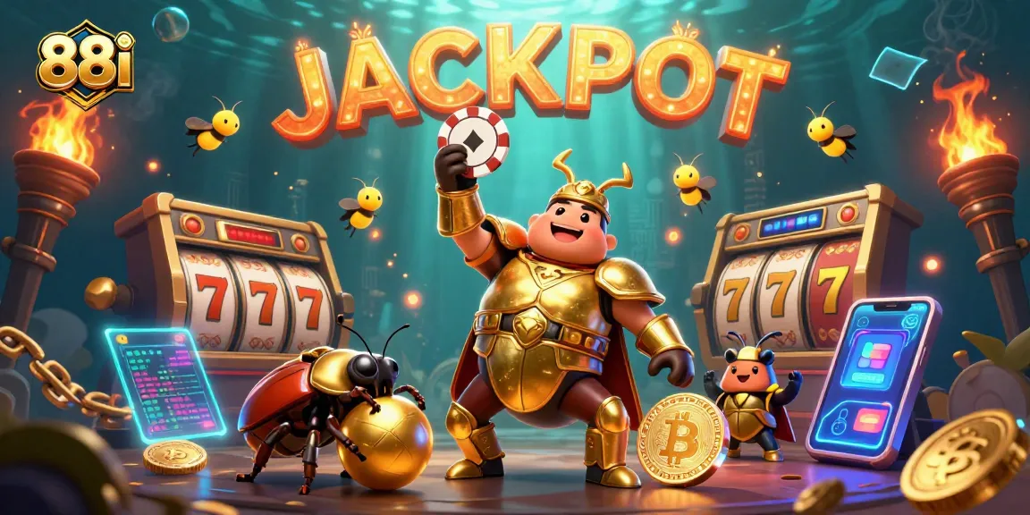 Experience thrilling wins at 88i with vibrant casino elements and a dynamic jackpot celebration.