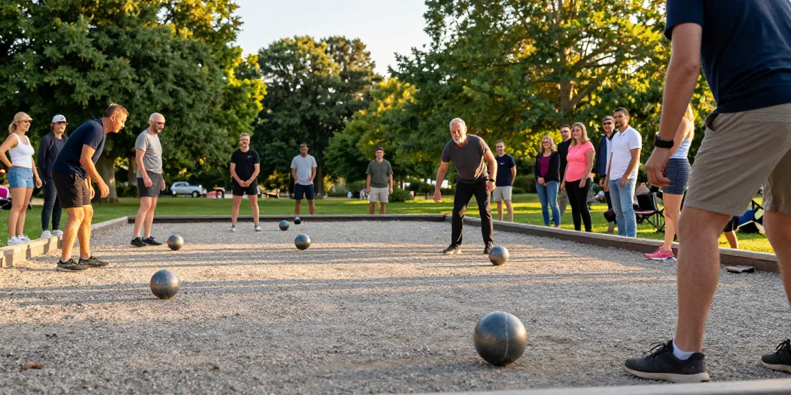 Petanque game at fopikotagorontal.org featuring diverse players enjoying outdoor competition.