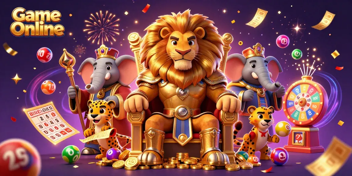 Join the excitement with Game Online as vibrant lottery balls, golden tickets, and colorful bingocards come alive!